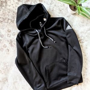 Cozy Adidas black hoodie size XS with gray pulls